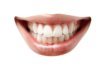 Fototapeta premium A contagious smile that spreads from one person to another, Isolated on white background