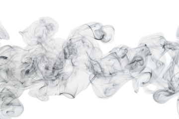 A single letter sculpted from white smoke, conveying a message of mystery and intrigue, Isolated on white background