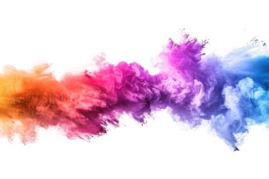 A mesmerizing explosion of neon pigments, illuminating the darkness with an electrifying burst of color. ,Isolated on white background