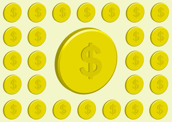 us dollar coin currency symbol pattern background design