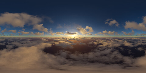 360 View of colorful Cloudscape Background