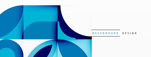 A pattern of circles and squares on an electric blue and white background, with tints and shades of magenta. Perfect for a brand logo or symbol with a modern font