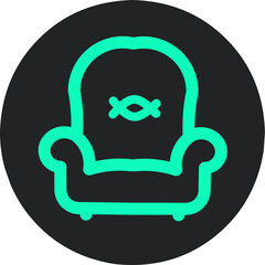 Sofa icon template vector graphic illustration stock illustration.simple and minimalist design