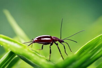 Naklejka premium 'tick ixodes blade potentionally parasite waiting victim dangerous seases grass carrying ricinus infection insect meadow nature small acarina animal arachnid arthropod bite blood bloodsucker bug'