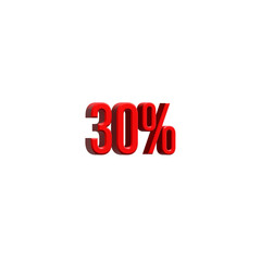 30% icon 3d symbol
