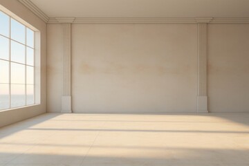 Fototapeta premium Empty room flooring old architecture