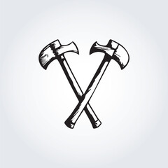 double axe logo icon