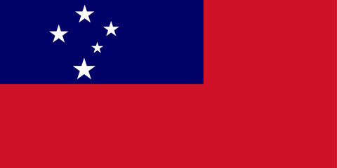 Samoa flag official.vector illustration. 