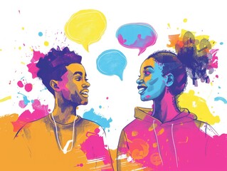 Digitally drawn human avatars