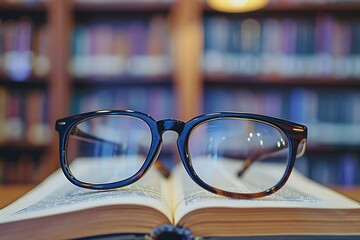 book and glasses