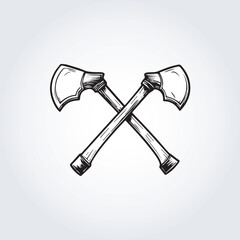 double axe logo icon