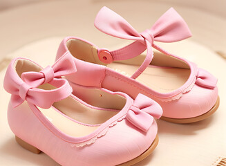 A colorful baby girl shoe heel