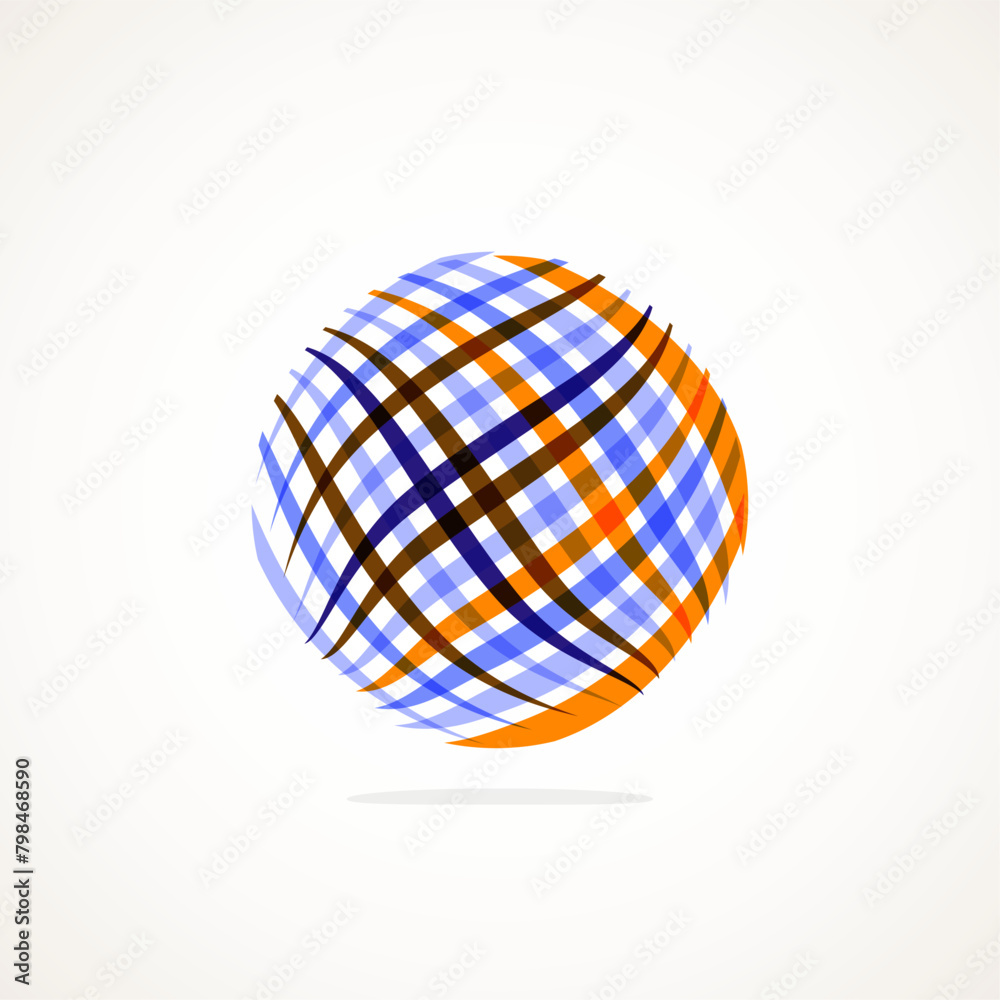 Poster Abstract circle logo - minimalist emblem, timeless and universal shape of circle. Unique logo represent range of brands and concepts, encapsulating simplicity and creativity in single, iconic image