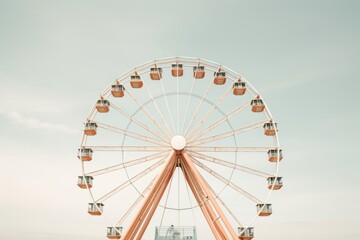 Fototapeta premium Wheel fun ferris wheel architecture.