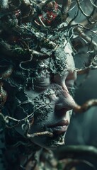 Craft a digital masterpiece showcasing the convergence of psychological depths and surrealistic heights Use CG 3D techniques to portray an unexpected angle into the human psyche, where reality blurs i