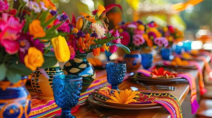 Vibrant and traditional table decorations to liven up your Fiesta celebration