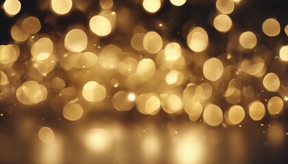 'Bokeh Lights Background Abstract Design Gold'