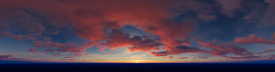 Colorful Cloudscape Background. 3d Rendering.