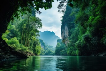River in Thailand background landscape outdoors nature.