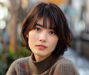 Beautiful Japanese women, Short hair