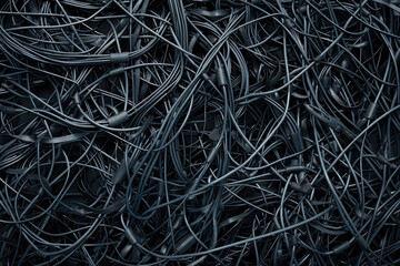 Texture Of A Bunch Of Gray Small Electronic Wires Mixed Together Created Using Artificial Intelligence