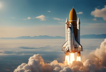 Rocket starts Concept NASA - obrazy, fototapety, plakaty