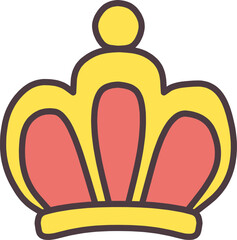 ランキング素材などに使えるかわいい王冠のイラスト
