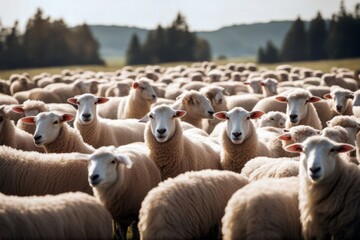 Fototapeta premium flock of sheep