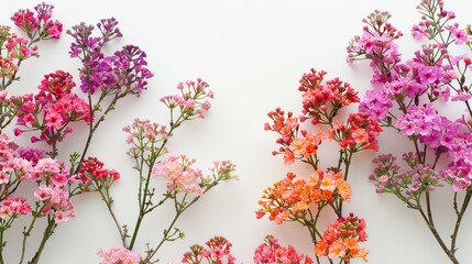 Celebrate Mother s Day with a vibrant display of crape myrtle flowers against a clean white backdrop