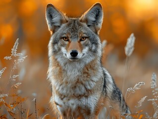 Fototapeta premium Gorgeous Coyote in Earthy Tones