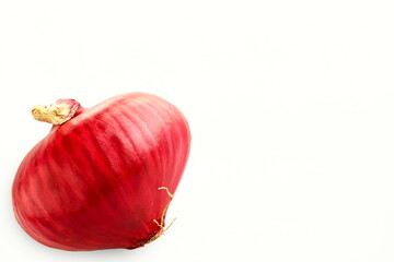  organic Red onion in white background