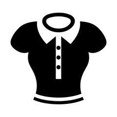 "Women Blouse Icon" - Designed As A Sleek Vector, This Icon Captures The Sophistication Of Women's Dress And Clothes Through A Minimalist Blouse Pictogram.