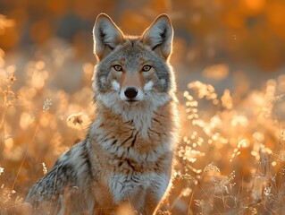Fototapeta premium Enchanting Wildlife: Coyote in Earthy Tones