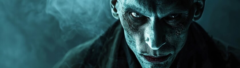 Obraz premium Ghostly complexion shining, capturing the essence of vampiric terror
