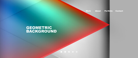 Obraz premium Metal triangles with colorful bright triangles. Geometric modern minimalist design template