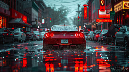 background with a car