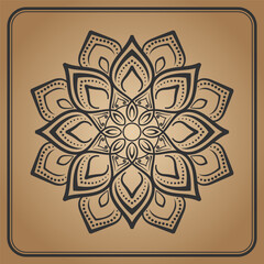 mandala ornament, round decorative design