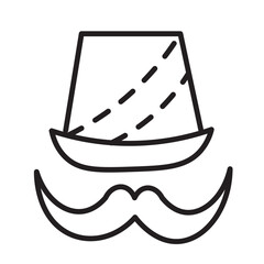 Circus Hat Magic Line Icon