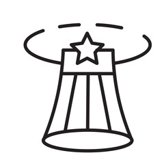 Circus Hat Magic Line Icon