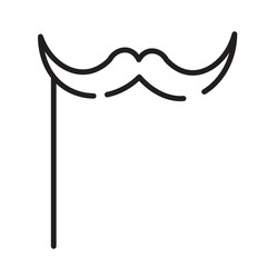 Fototapeta premium Circus Moustache Party Line Icon