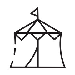 Circus Show Tent Line Icon