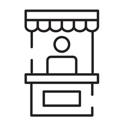 Circus Show Ticket Line Icon