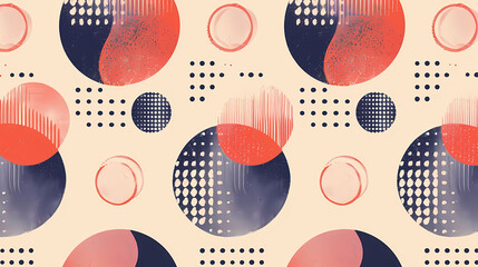 minimalist geometric pattern with circles on a isolated background