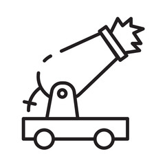 Circus Gun Show Line Icon