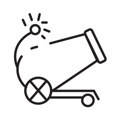 Circus Gun Show Line Icon