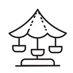 Circus Kid Park Line Icon