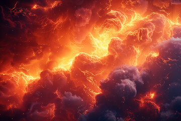 Abstract firestorm raging with intense energy. - obrazy, fototapety, plakaty