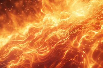 Abstract heat waves pulsating with fiery energy. - obrazy, fototapety, plakaty