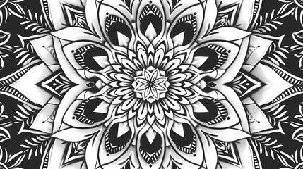 geometric mandala design on a black background