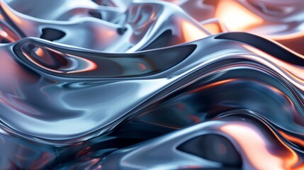 Modern digital abstract 3D background. Copy space. Based on Generative AI hyper realistic 